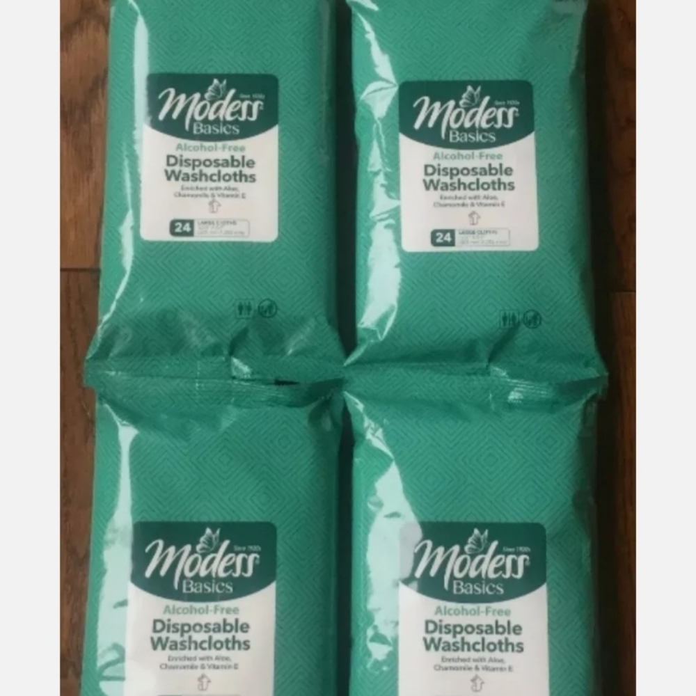 Modess Body cleansing wipes, LARGE, 4 packs